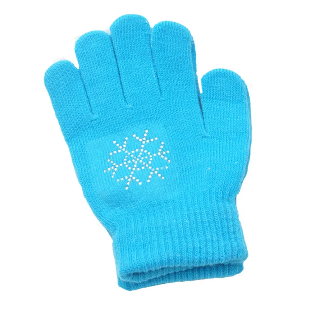 Skating Gloves Figure Skating Gloves Cotton Non-Slip Winter Warm Stretch Glove Children Kids Cycling Gloves For Ice Sports 6
