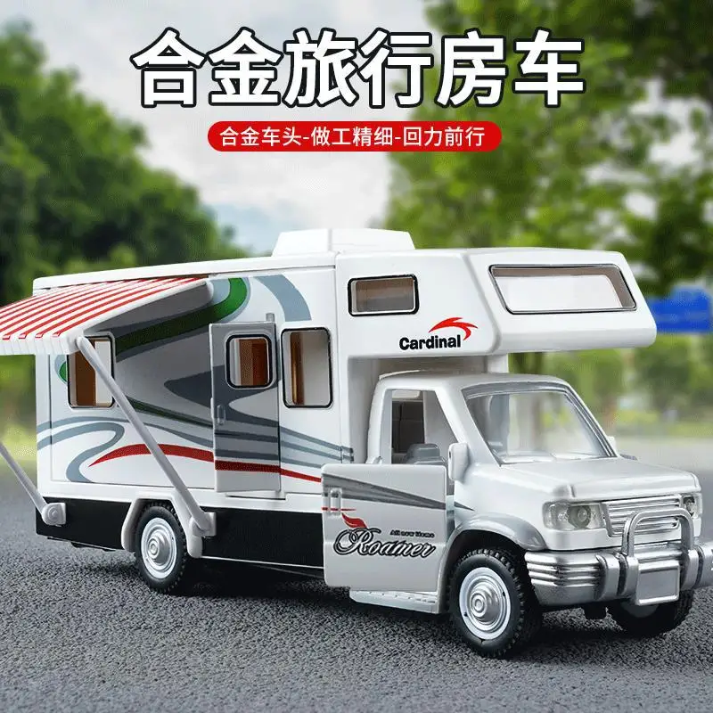 

Large Alloy Rv Toy Car Model Travel Convertible Bus Children's Car Camping Imitation Truck Boy