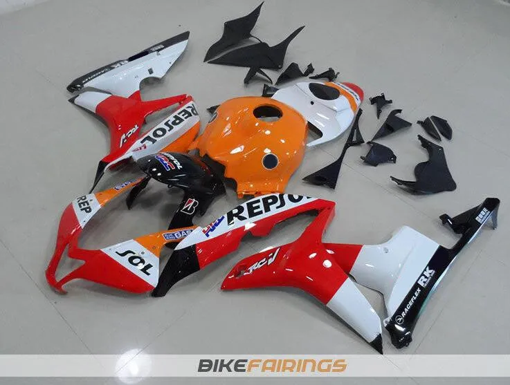 

4Gifts New ABS Whole Motorcycle Fairings Kit Fit For HONDA CBR600RR F5 2007 2008 07 08 Bodywork Set Custom Red Orange