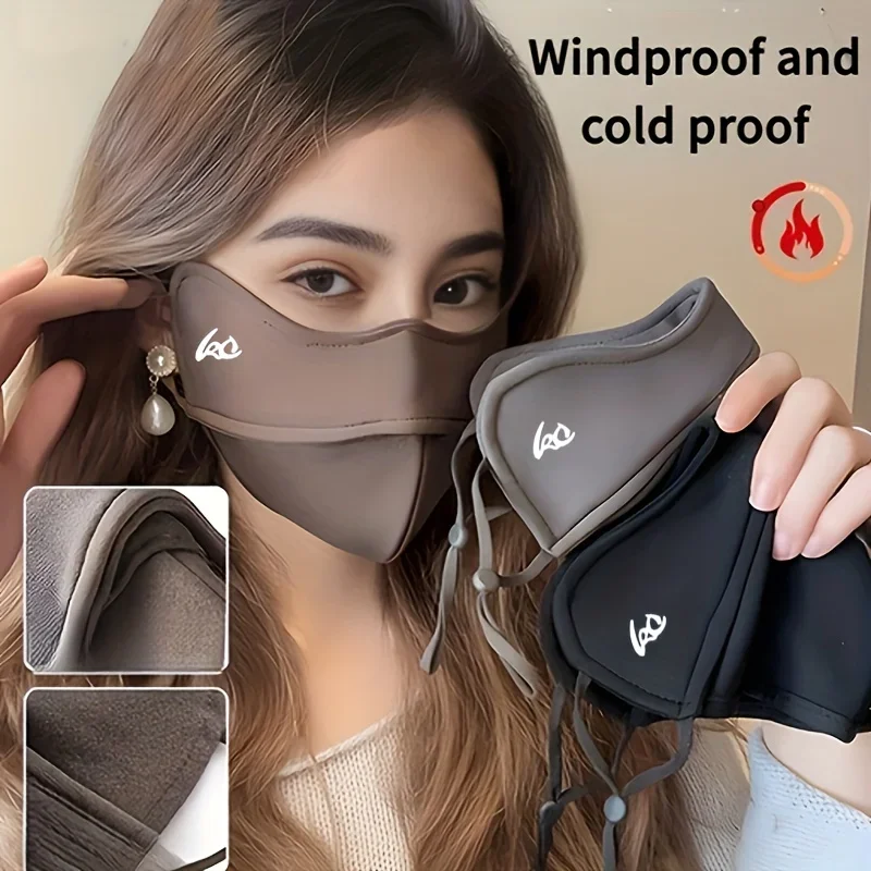Cozy & Stylish Women's 3D Warmth Face Mask - Windproof, Hand-Washable, with Ear Loops