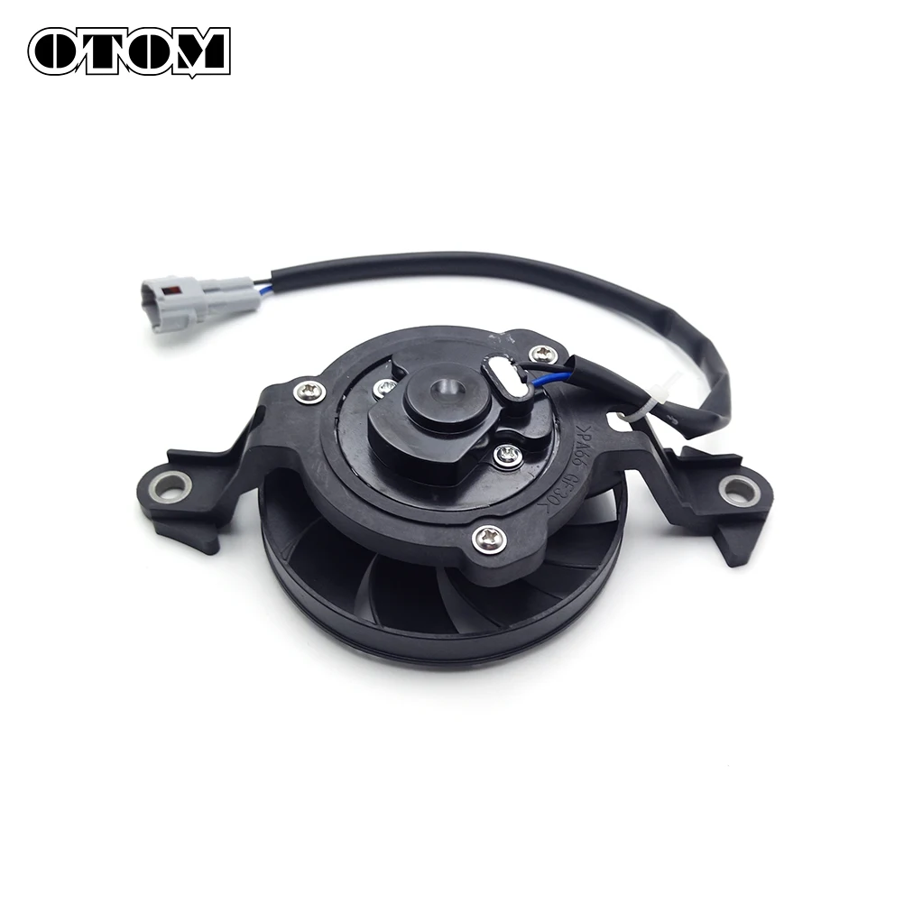 Motorcycle Cooling Fan OTOM 3 Inch Motorcycle Cooling Fan With Plug 12V 158mm Slim Electric Radiator Server Fan For 150c 200cc 250cc 450cc Dirt Bike
