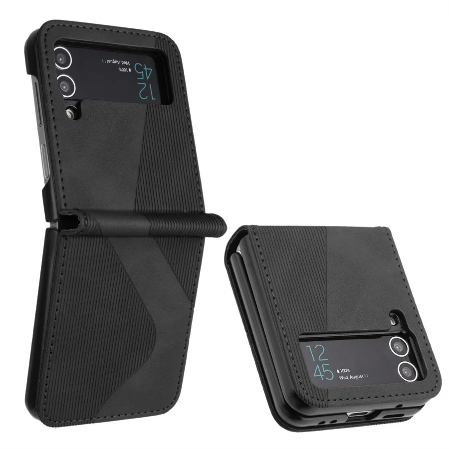 Luxury Leather Armor Back Cover for Samsung Galaxy Z Flip Series