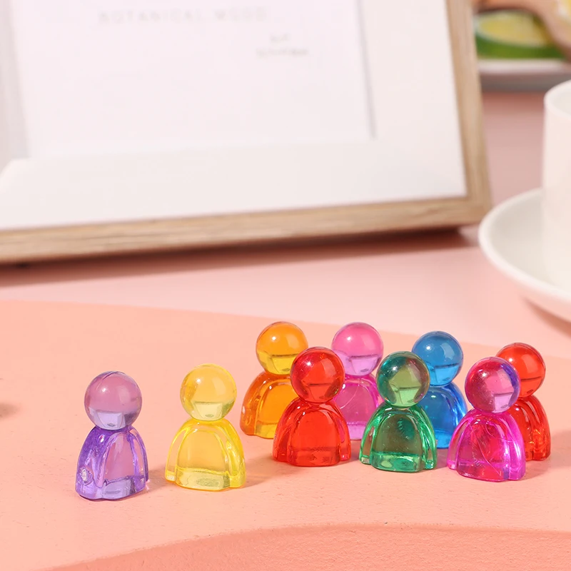20Pcs 24*16*12mm 게임 마커 아크릴 인터랙트 게임 보드 게임 카드 액세서리에 대한 다채로운 휴머노이드 체스 조각