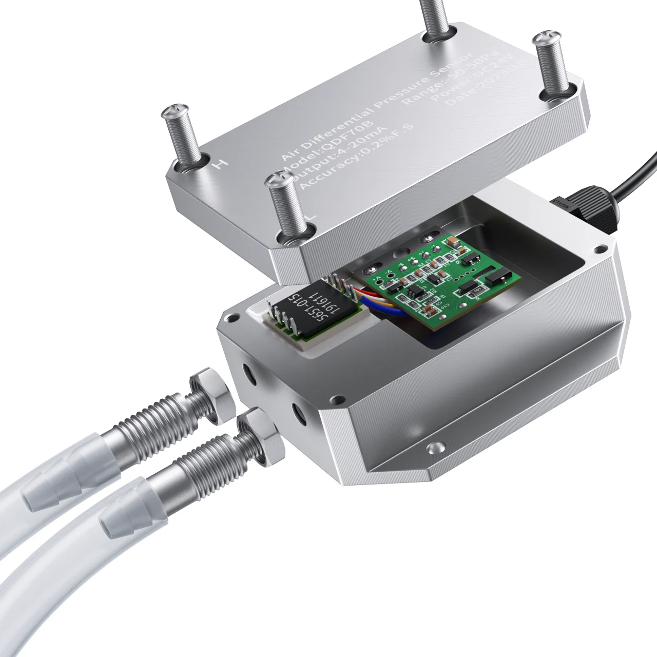 Differential Pressure Transmitter Range-10-0-10Kpa Digital Micro Difference RS485 Output Pressure Converter Sensor QDF70B pressure sensor