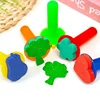 Children DIY Graffiti Sponge Brush Set Drawing Toys Broom Shaped Seal Sponge Brush Art Brush Enlightenment Puzzle Gift 5