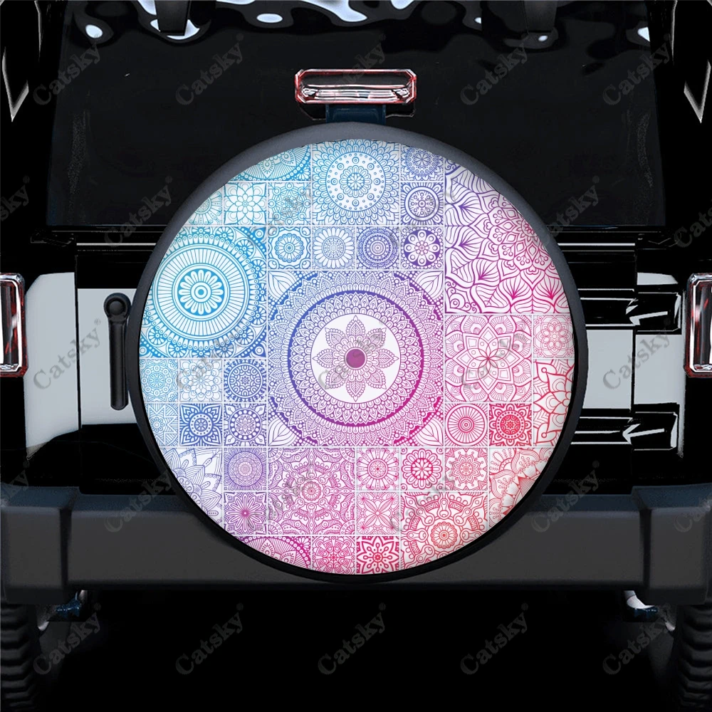 

Чехол для запасных шин с классическим орнаментом, водонепроницаемая защита для колес автомобиля, грузовика, внедорожника, прицепа, Rv 14-17 дюймов