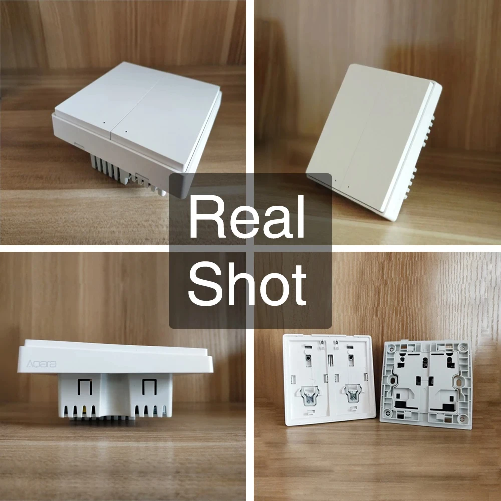Aqara 벽 스위치 D1 ZigBee 스마트 무선 스위치 키 라이트, 리모컨 파이어 와이어, 중립 없음, Mi Home HomeKit로 작동
