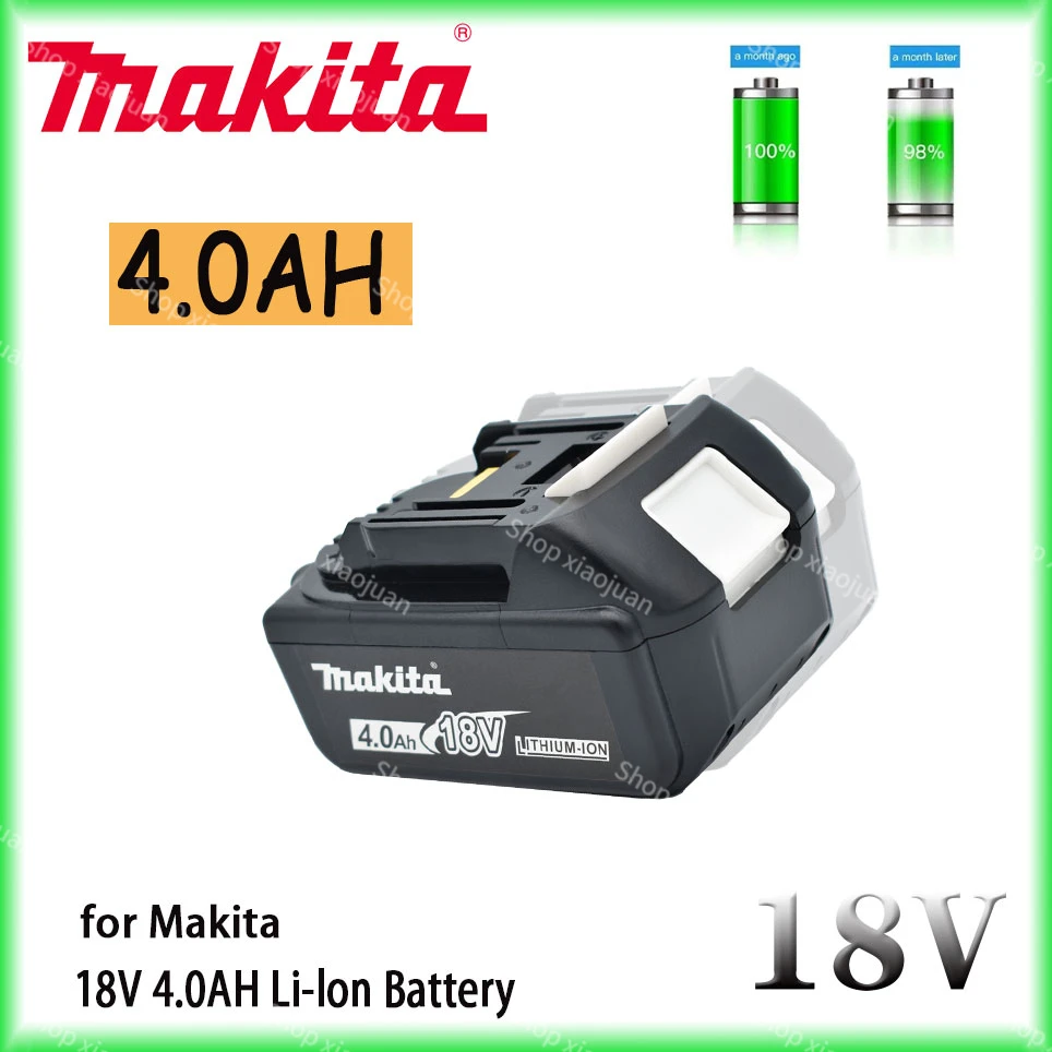 

BL1830 100% Original Makita 18V 4.0Ah Rechargeable Power Tool Battery With LED Lithium-ion Battery BL1860B BL1860 BL1850 4000mAh