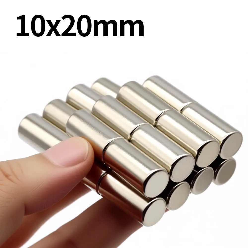แม่เหล็กนีโอไดเมียมขนาด 10x20 มม. แรงสูงพิเศษ N35 NdfeB แม่เหล็กถาวรทรงกลม แม่เหล็กทรงพลัง แม่เหล็กติดตู้เย็น 1