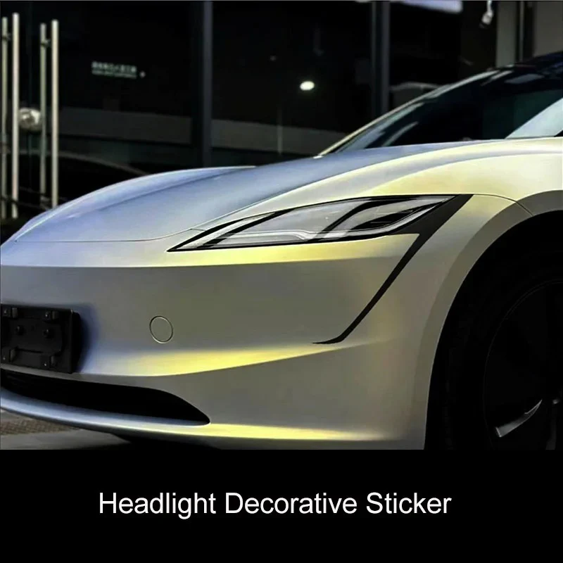 Ooglid CoveAuto Koplamp Wenkbrauw Voor Tesla Model 3 2017 2018 2019 2020 2021 2022 Auto Koplamp Wenkbrauw Ooglid Trim Wenkbrauwen Hoofd Lamp Licht Oogleden Abs (Kleur : Gloss Black