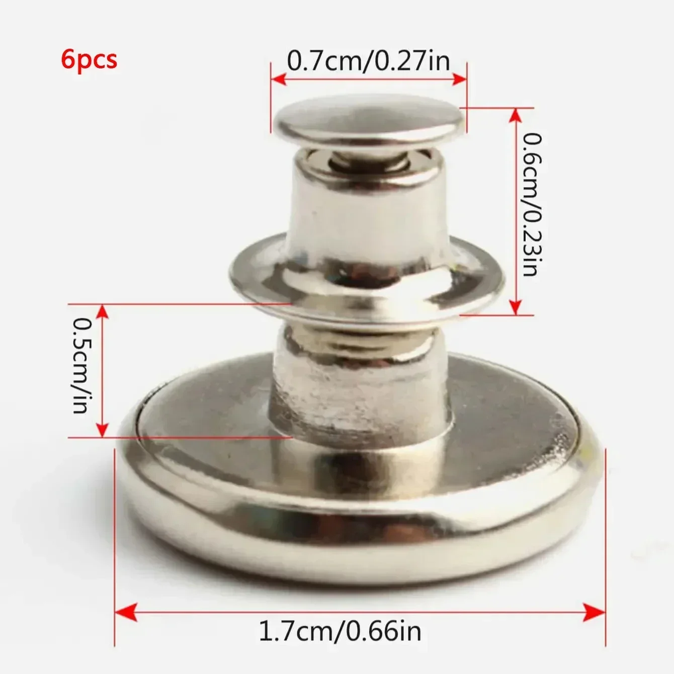 6/12pcs-Button Pins Loose Jeans No Sew Instant Replacement Snap Tack Button Ceryvop Reusable Adjustable Metal Pants Tightener