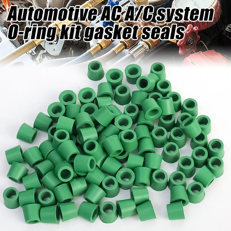 Rubber Air Conditioning Sealing Gasket 1000/50Pcs Pipeline Maintenance 1/4'' Valve Gasket Manifold Auto Repair Seal Replacement