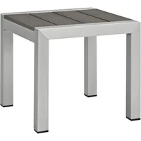 Weather Resistant Outdoor Patio Side Table Anodized Aluminum Modern Accent Table Easy Clean Durable Poolside Backyard Porch 2