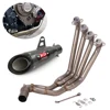 For HONDA CB650F CB650R 2014-2022 Motorcycle Exhaust System Escape Muffler Front Link Pipe Slip On Bottom Row Without DB Killer