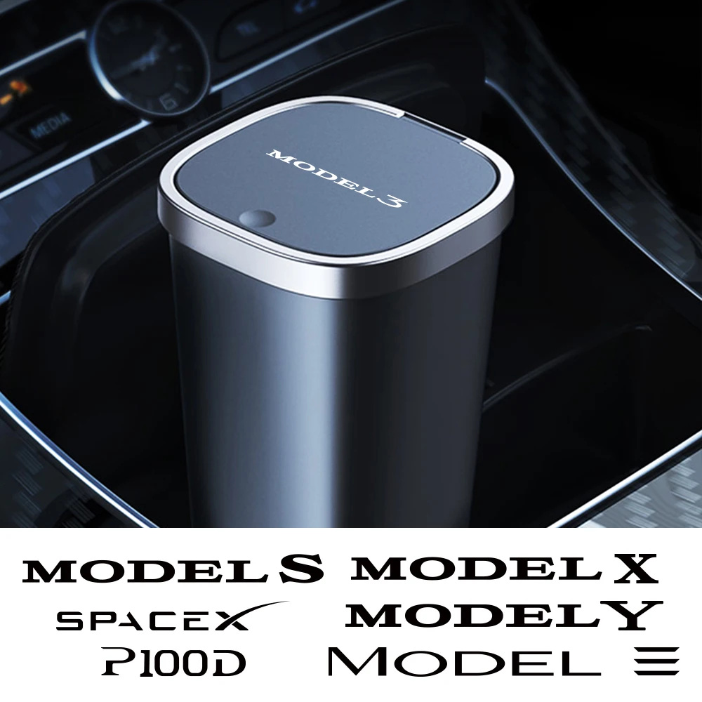 Car Trash Can Garbage Container Storage Box Dust Case Holder Bin Auto