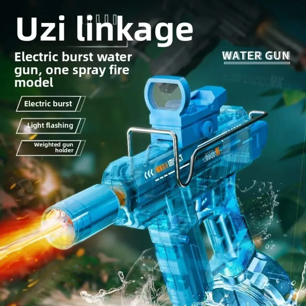 Automatische uzi waterpistool met verlichte led geluiddemper_voghion.com