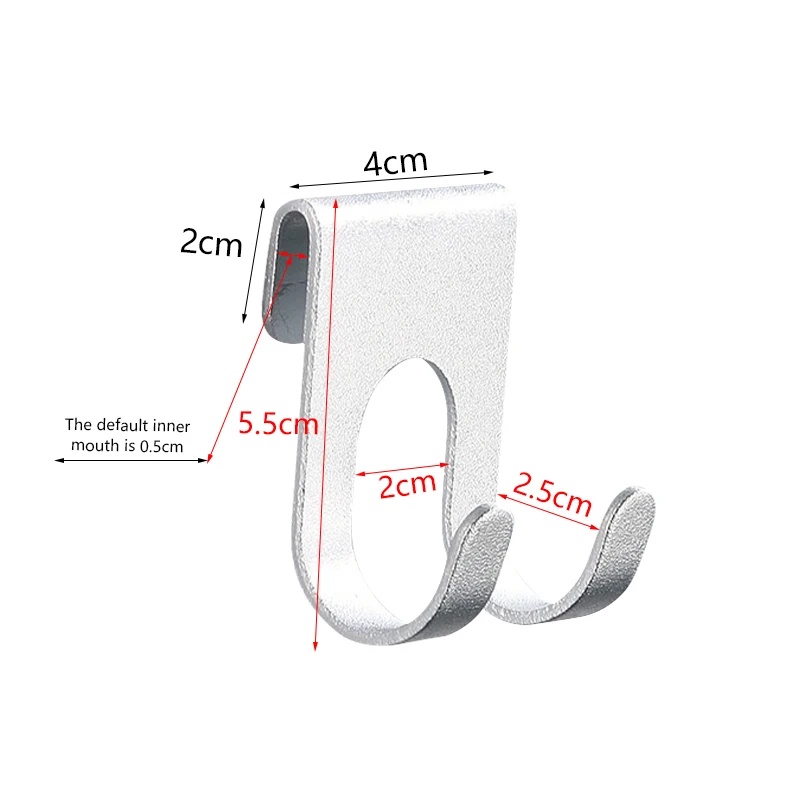 Multifunctional hooks 1pc Aluminum Hook Shower Glass Door Hook Free Hole Towel Rack Hanger Key Organizer plug Shaver Holder Rack