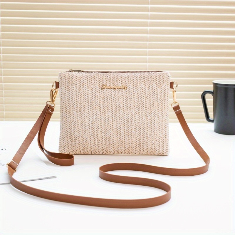Simple, lightweight and fashionable shoulder small square bag, versatile pastoral fashion messenger bag for daily shopping,