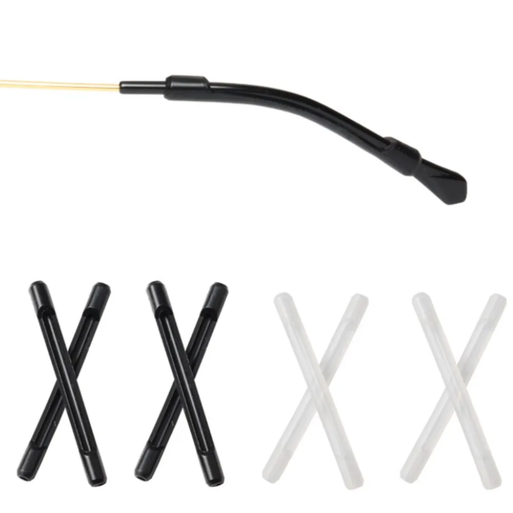 

200pcs DT019 New Glasses Anti Slip Tip Optical Frame Temples Eyeglasses Silicone Temple tip Accessories black white