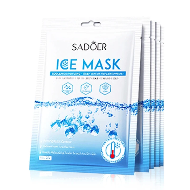5/10pcs SADOER Ice Masks for Face Deep Hydrating Brightening Firming Mask Sheet Facial Beauty Skin Care
