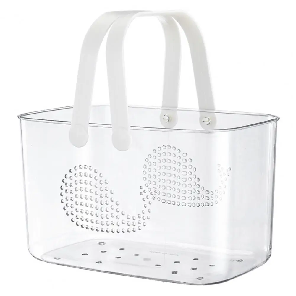 Storage Bin Hollow Storage Basket Whale Shape Drain Holes Anti-slip Modern Portable Large Capacity Shower Caddy Tote