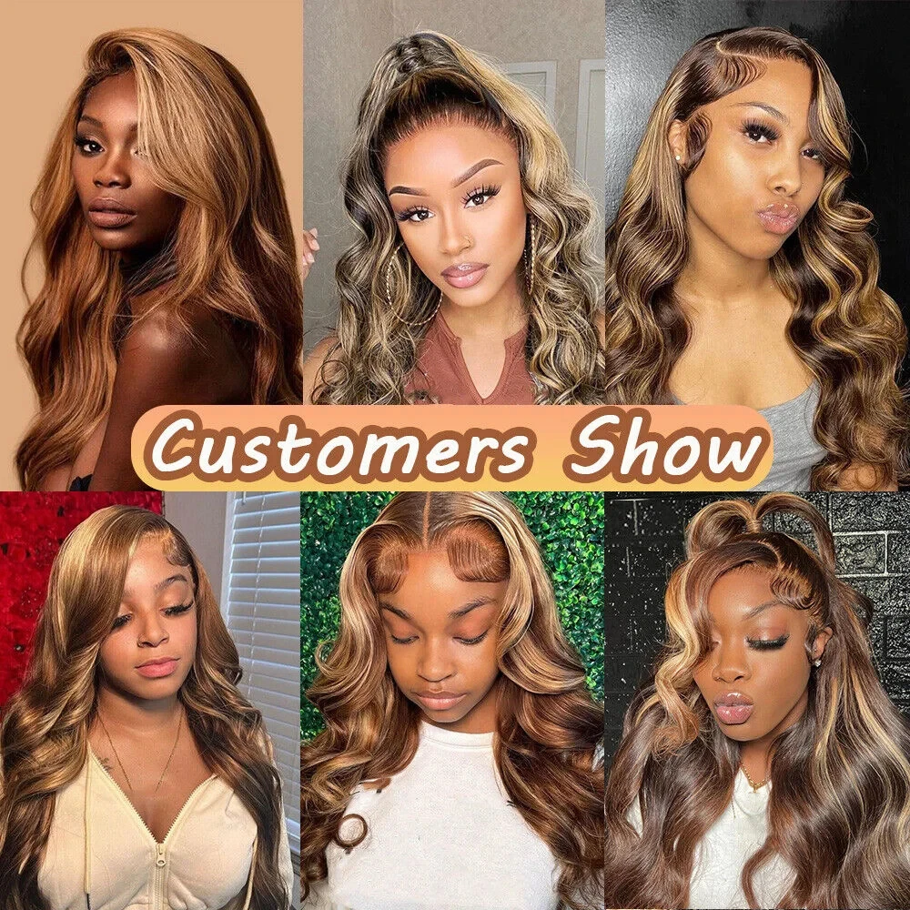 Luna P4/27 Highlight Ombre Bundles Human Hair Unprocessed Brazilian Colored Body Wave Raw Hair Bundles Weave Extensions 6