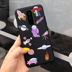 Cute Animal Cartoon Soft Silicone Phone Case Cover - Samsung S9 Plus (Black 1683)