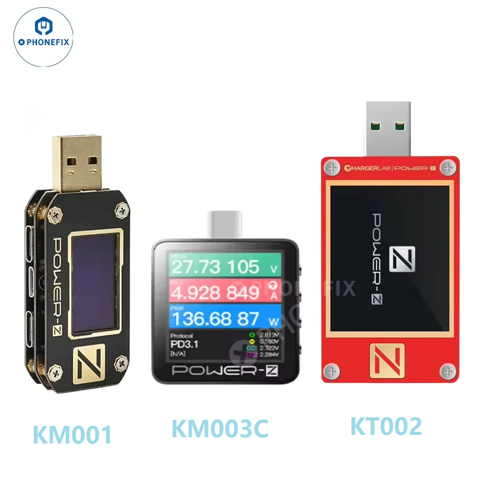 POWER-Z KM003C KT002 KM001 Type-C USB Charger Protocol Tester