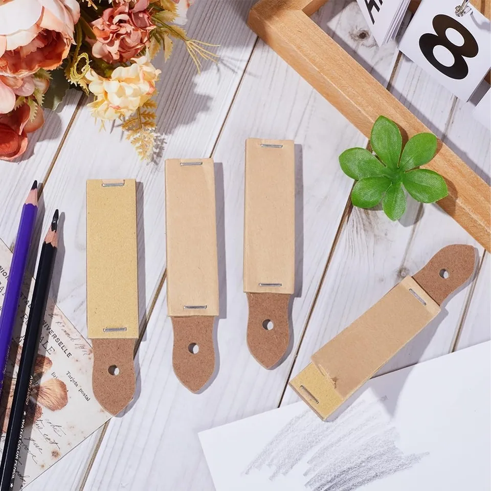 PEOVLVN 6 Pieces Sandpaper Sharpener Sketch Sandpaper Pencil Sharpener Charcoal Pencil Sharpener For Adults Teens Artist Sketch Beginner Pastel Sticks Drawing Tool (3 Styles - View #3