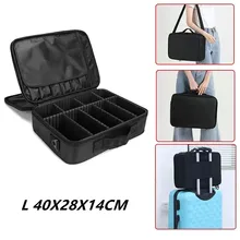  2022 New Portable Makeup Bag Professional Embroidered Nail Art Clapboard Makeup Case Toolbox Cosmetic Bags for Women 