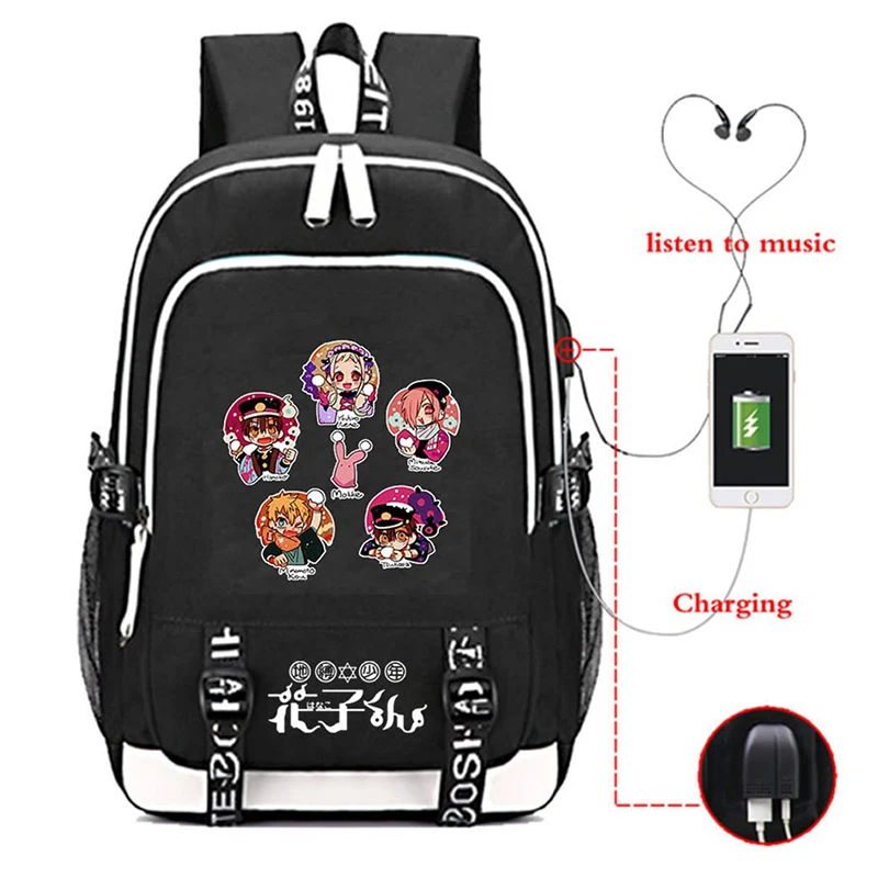 

Рюкзак Hanako-kun в туалетном стиле с USB-портом для зарядки аниме Яширо Nene косплей сумка для книг подарок сумка для ноутбука школьный рюкзак