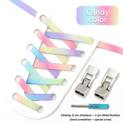 Vibrant Rainbow No - Tie Elastic Shoelaces (Candy colors)