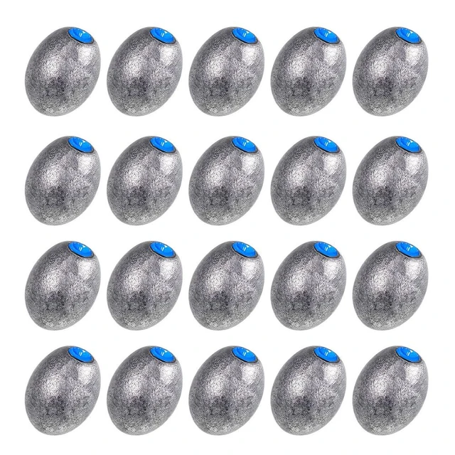 20pcs Fishing Sinkers Anti-rust Olive-Shaped Sinker Weight Casting Fishing  Tackle Tools For Freshwater Saltwater 5-60g - AliExpress