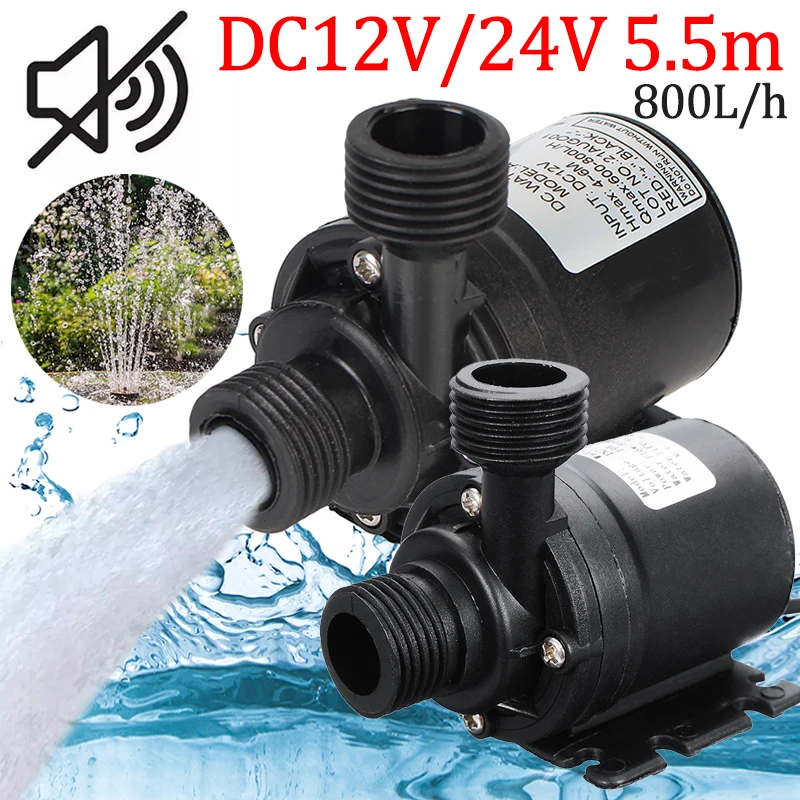 UltraquietDC12V24VBrushlessMotorSubmersibleWaterPump800LH