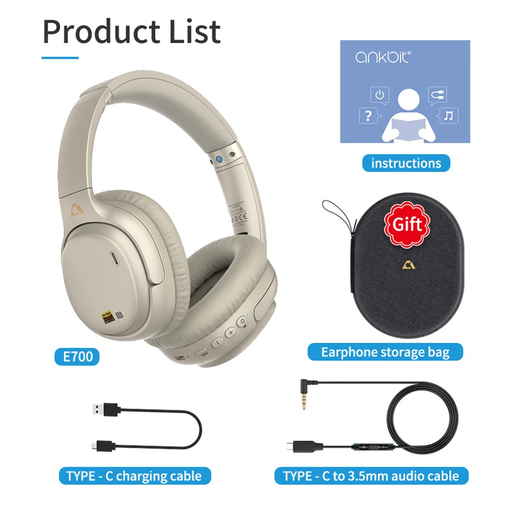 سماعات رأس بلوتوث لاسلكية 1Mii E700 LDAC صوت عالي...