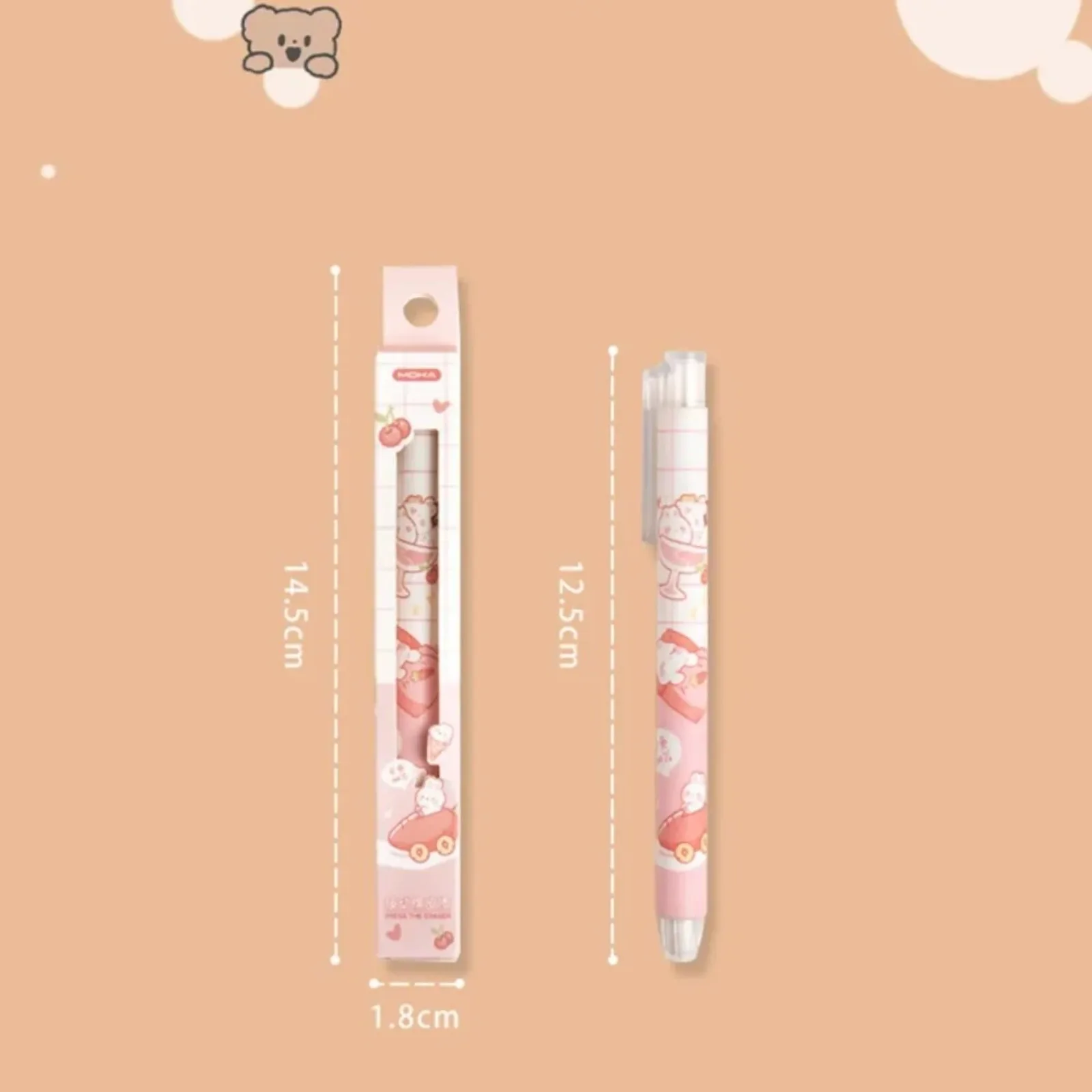 Retractable Pencil Eraser Rubber Eraser Correction Supplies Writing Correction School Stationery Office Supplies