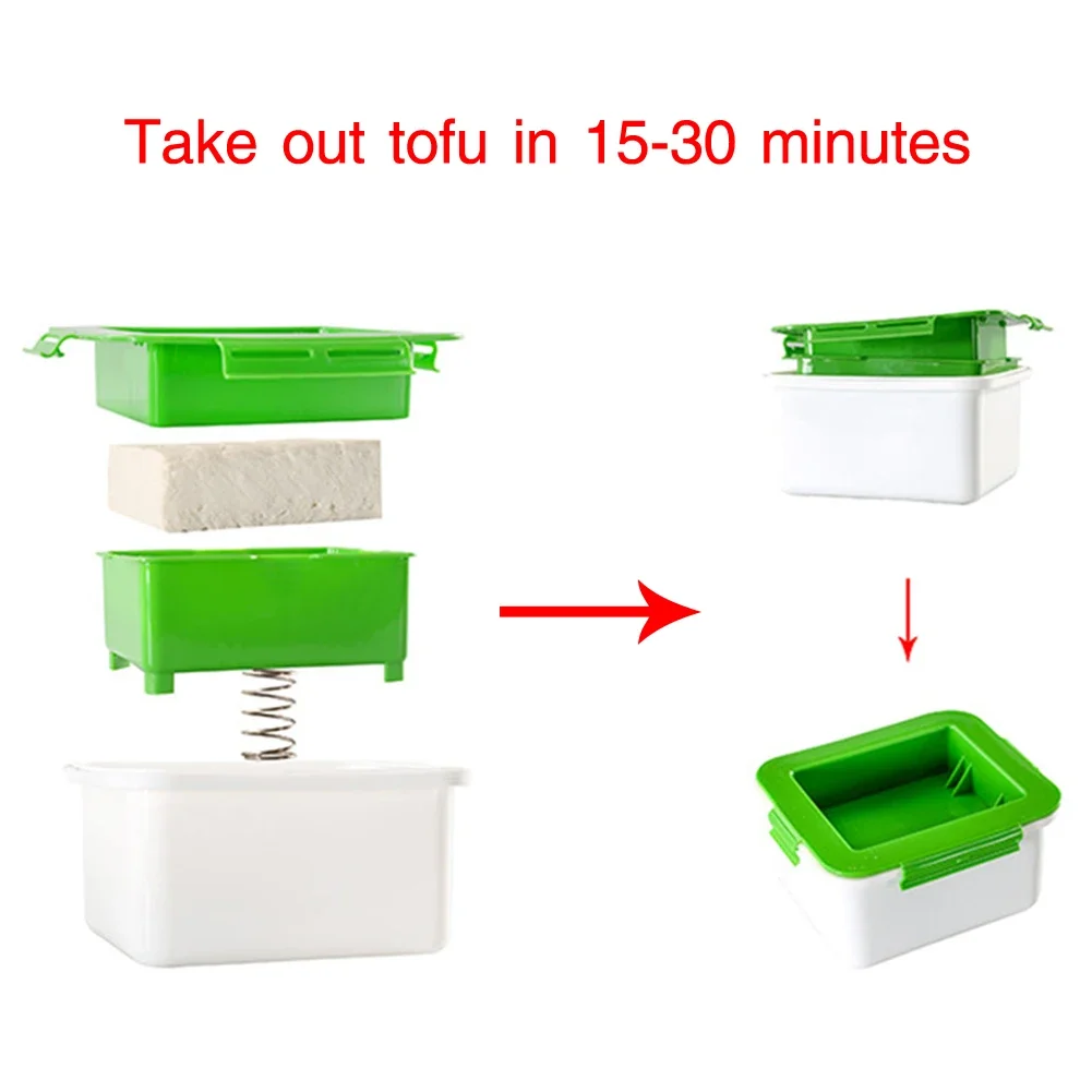 1 set DIY Homemade Tofu Press-Maker Mold Box Plastic Soybean Curd Making Machine Kitchen Cooking Tools Set
