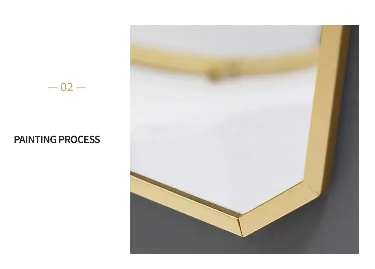 Wall mount vanity mirror showing the 6 inch size.