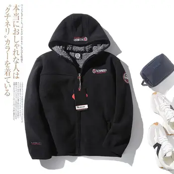 2025 Nuovo Autunno Inverno In Pile Giacca Da Uomo Tasche Del Collare Del Basamento Caldo Polare Giubbotti All'aperto Cappotto a Prova di Freddo ArmyGreen Outwear 1