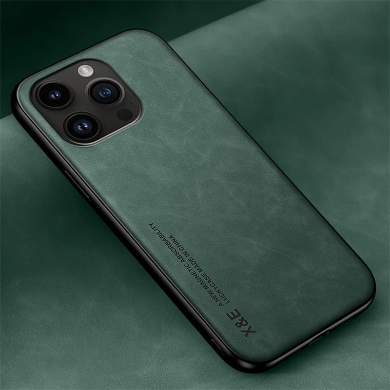 Luxury Magnetic Sheepskin Matte Leather Phone Case - Slim Back Cover