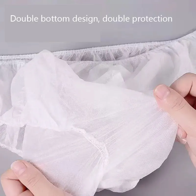 Non Woven Fabric Breathable Disposable Panties For Women Men Business Trips Spa Wash-Free Briefs Menstruation Underwear