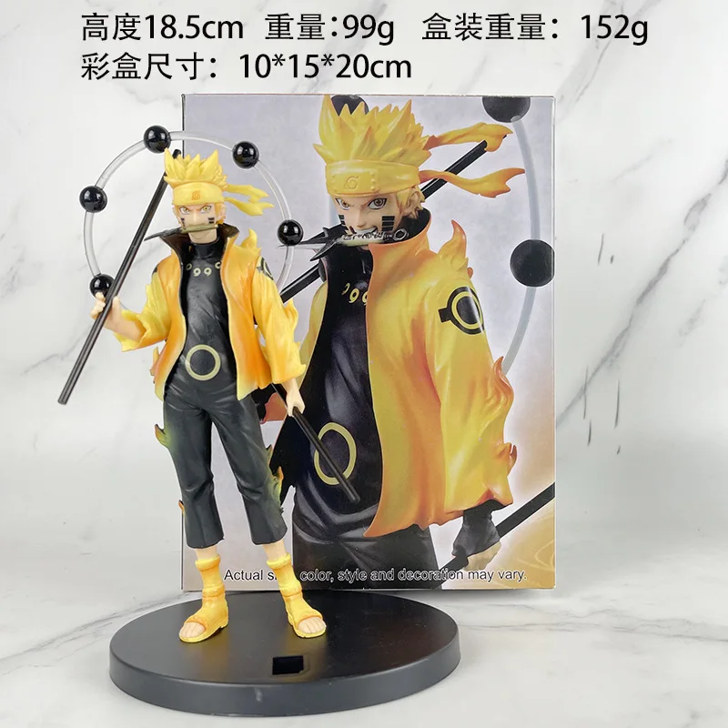 thumbnail image 1 of Figura de Naruto Anime Shippuden Uchiha Sasuke Hatake Kakashi Namikaze Minato colección de figuras de acción modelo juguetes regalos, 1 of 5