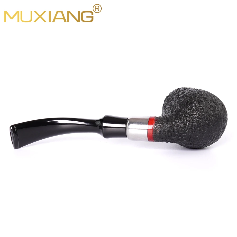 briar wood tobacco pipe 9mm pipe channel solid wood pipe curved handle acrylic pipe mouth Father's Day gift Peterson SYSTEM Pipe 5