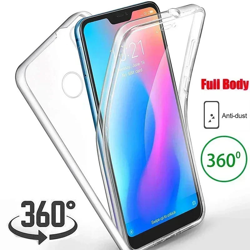 Phone Case 360 Full Silicone Cover for Xiaomi Redmi Note 7-14 Pro Mi 10T-14T Poco F3-X7