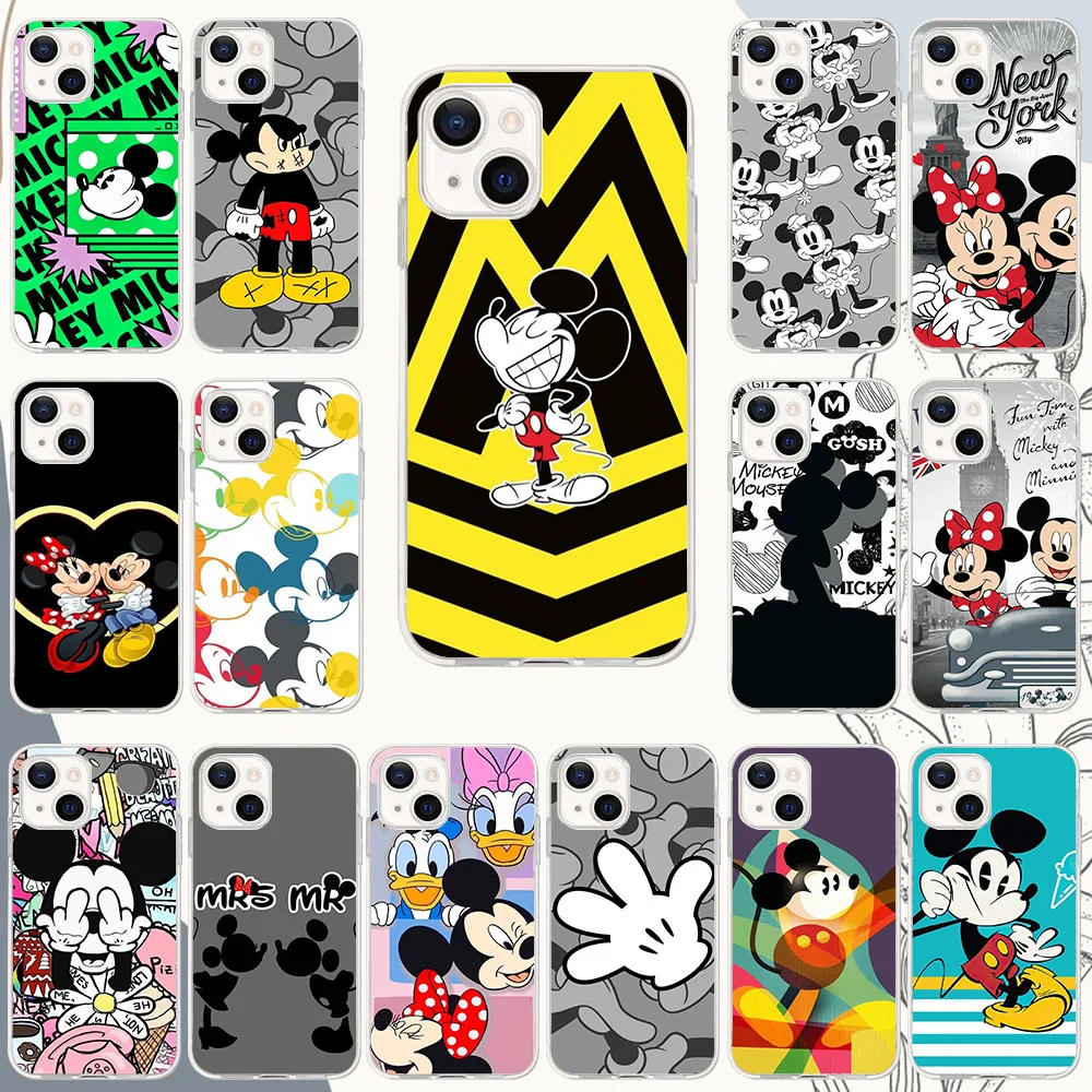Tr-44 Mickey E Minnie Custodia Morbida Per Moto One Zoom Ace Action Fusion Hyper Macro Vision Pro G6 G7 Plus Play Power