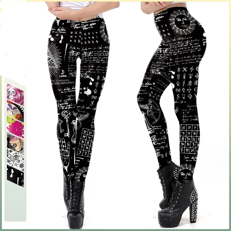 

KDK2159 Europe and America New 2022 Personality 3D Printed Elastic Leggings Women's Pants