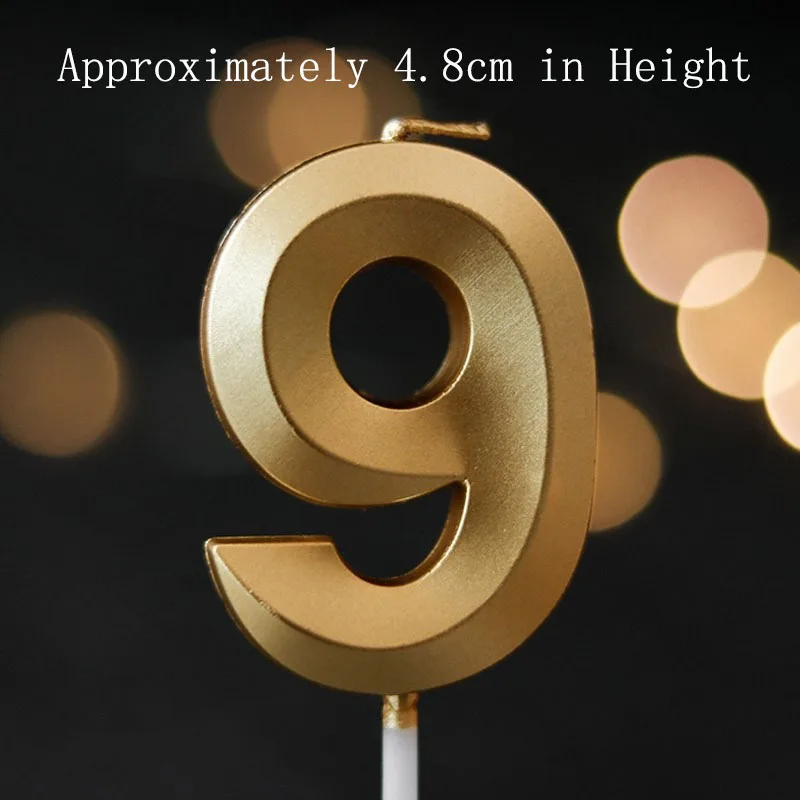 Glitter Crown Design 3D Number Candle for Birthdays and Celebrations