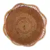 Hand-Woven Rattan Storage Basket Fruit Basket Wicker Woven Tray Restaurant Small Container Home Decoration S-23X5.5cm 2