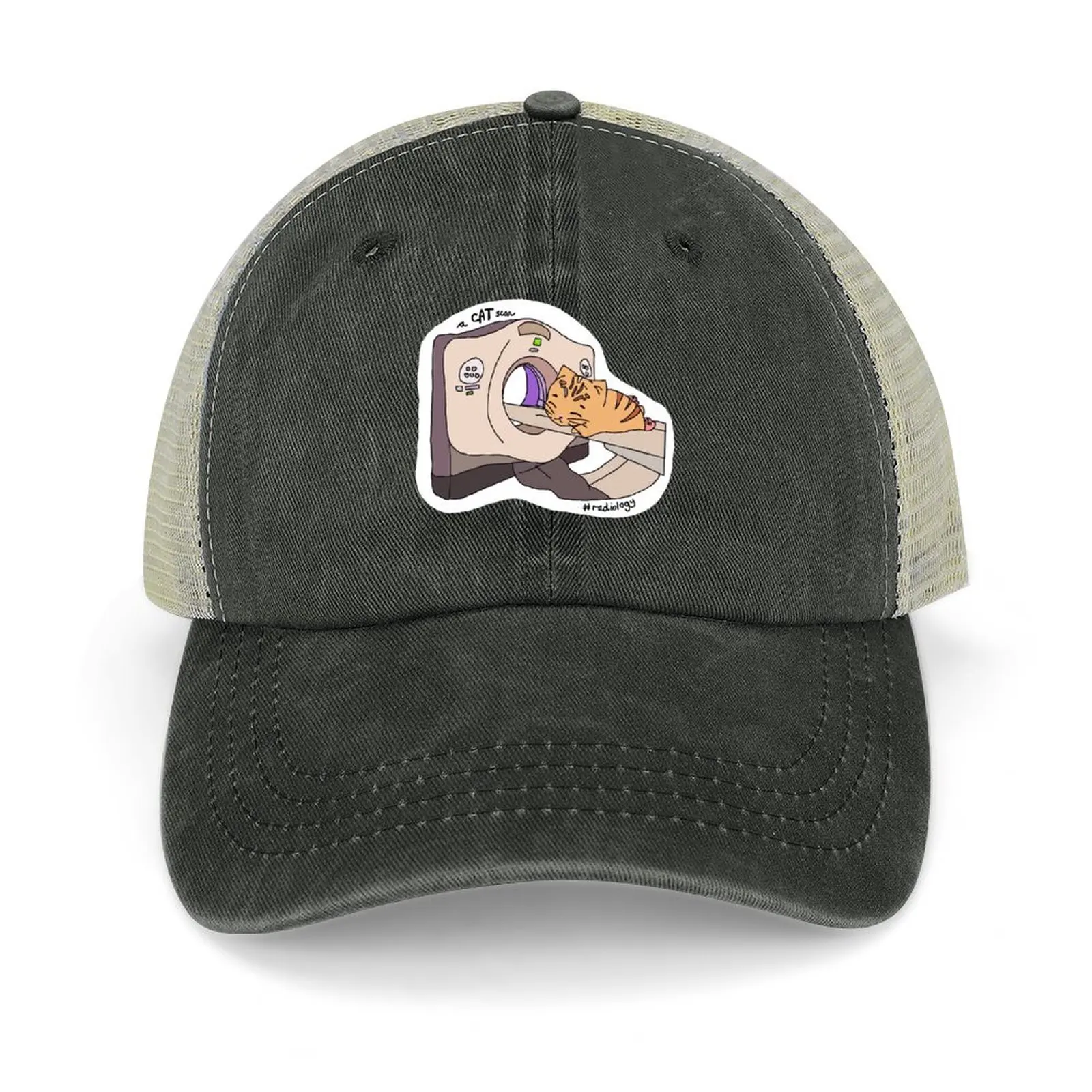 

Radiography CAT scan pun - Cute Cat Medical Scan Cowboy Hat Sports Cap Big Size Hat Bobble Hat Golf Man Boy Child Women's