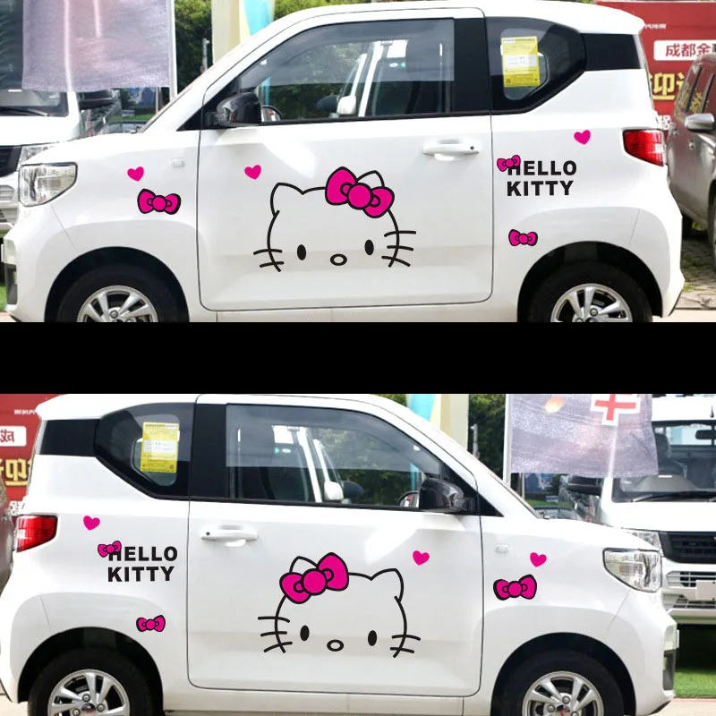 

Kawaii Genuine Sanrio Car Body Decoration Film Sticker Hellokitty Cartoon Scratch Repair Car Sticker Cute Decorative Accessories